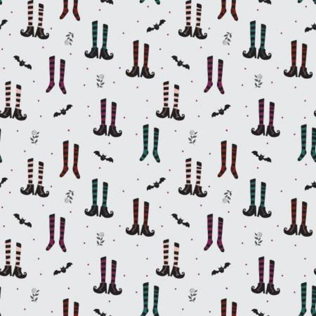 Little Witch Witches Socks Smoke Cotton Fabric