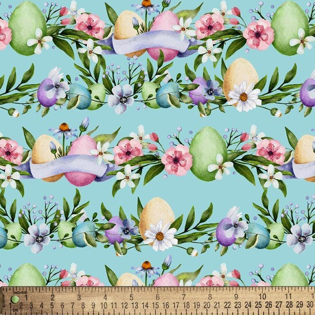 Easter Stripes Cotton Fabric