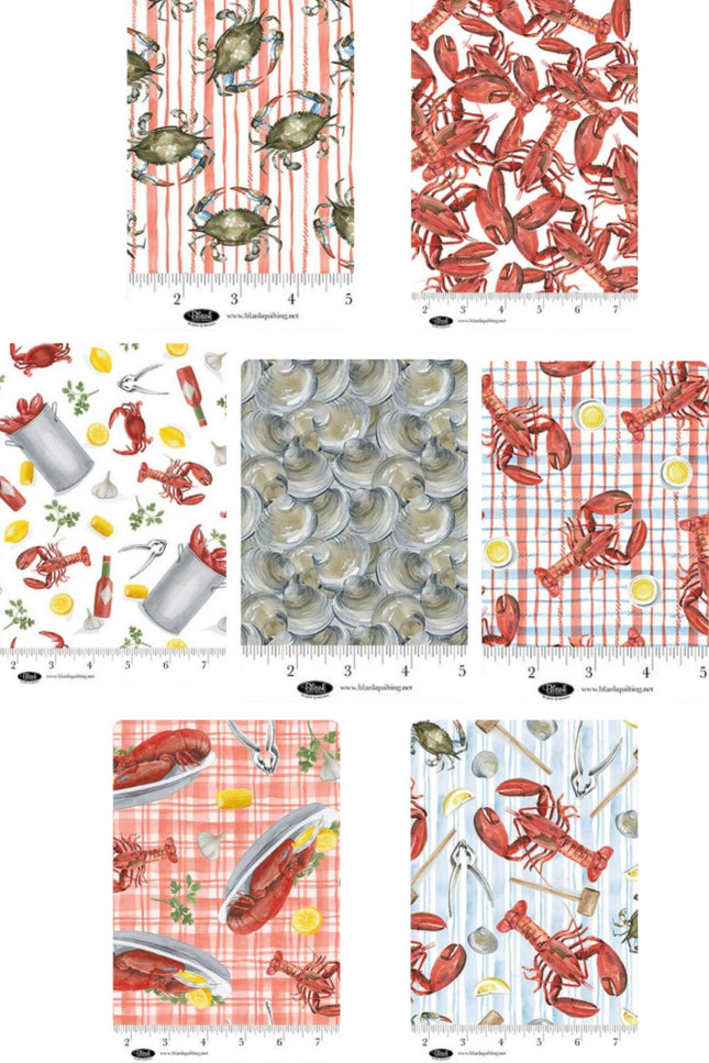 7 Half Yards – Assorted Seaside Boil Half Yard Bundle