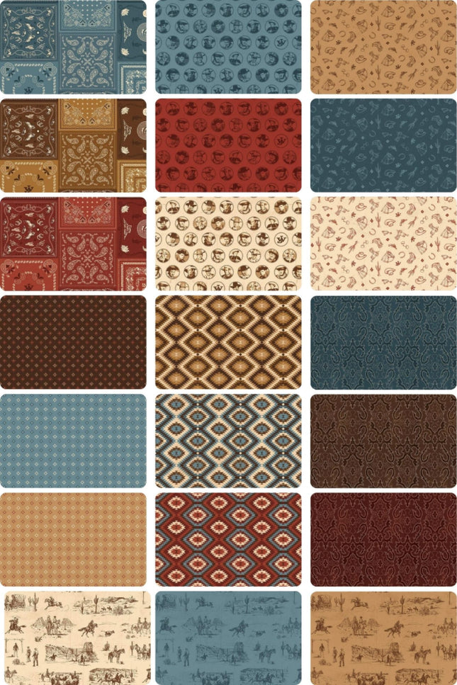 10 Half Yards - Assorted John Wayne American West Half Yard Bundle
