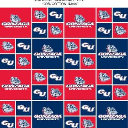 College Gonzaga University Cotton Fabric