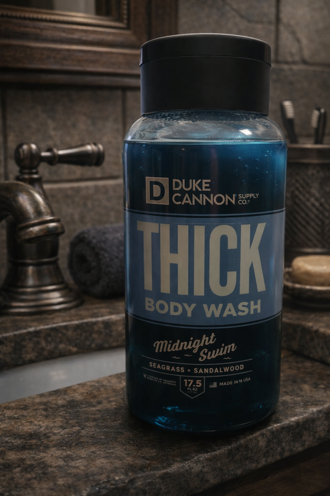 Duke Cannon Thick Body Wash - Midnight Swim - Sea Grass & Sandalwood