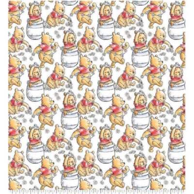 Winnie The Pooh “Pooh Playing” Cotton Fabric