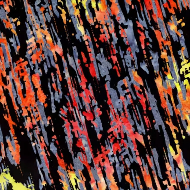 Batiks Lets Play Ball! Basketball Graffiti Poppy Quartz Cotton Fabric