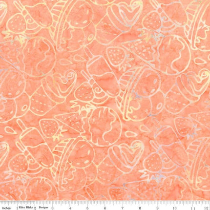 Expressions Batiks Places You'll Go Soft Coral Cotton Fabric