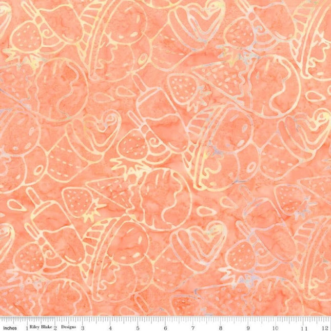 Expressions Batiks Places You'll Go Soft Coral Cotton Fabric