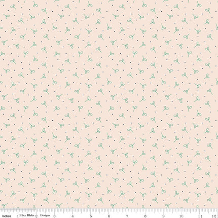 Farmer's Daughter Seedling Background Leaf Cotton Fabric