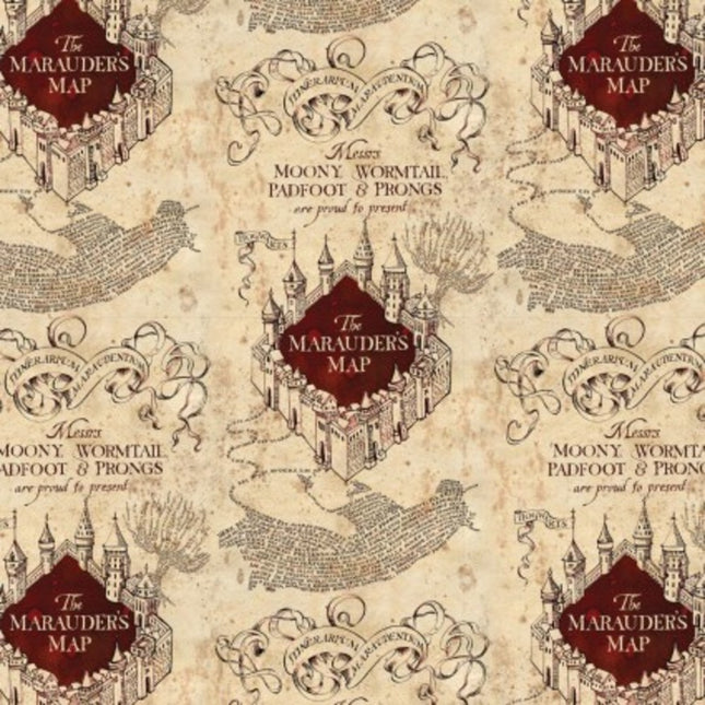 Harry Potter Marauders Map Knit Fabric
