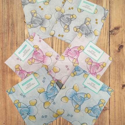 Elephant Cotton Fabric - Fat Quarters (18"x22") Set of 6 Precut
