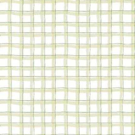 Intriguing Mushrooms Plaid Cotton Fabric