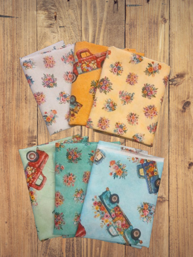 6 Fat Quarters - Assorted Heartland Fat Quarter Bundle