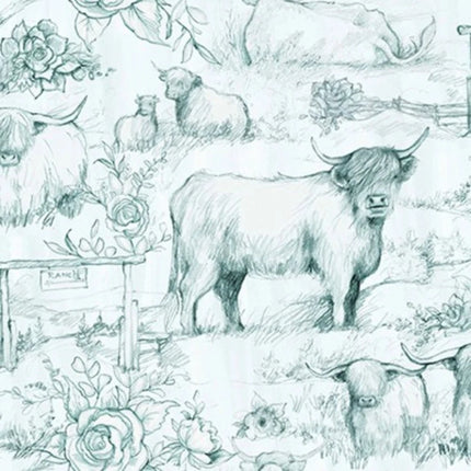 Highland Ranch Ranch Toile Cotton Fabric