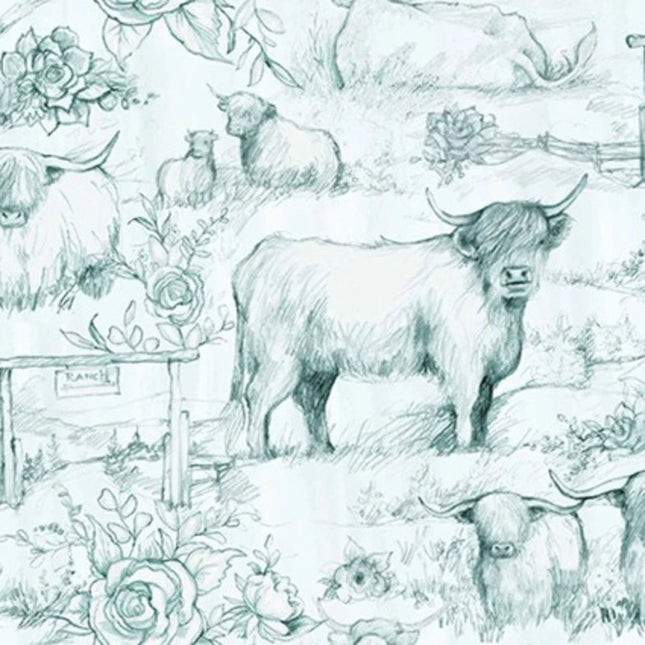 Highland Ranch Ranch Toile Cotton Fabric