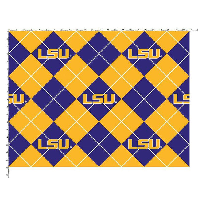 LSU Collage Fleece Fabric