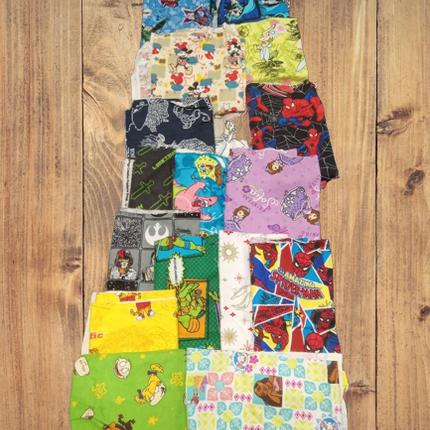 Assorted Character Flannel Fabric - 1 lb Scrap Bundle