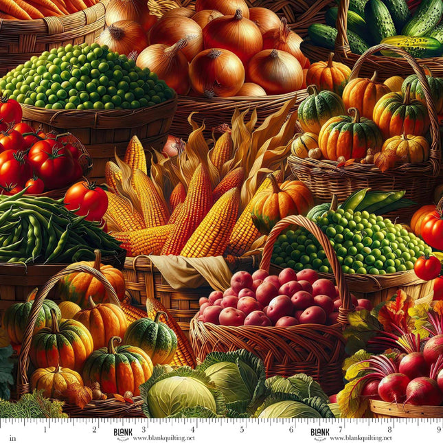 Homestead Heritage Vegetable Baskets Cotton Fabric