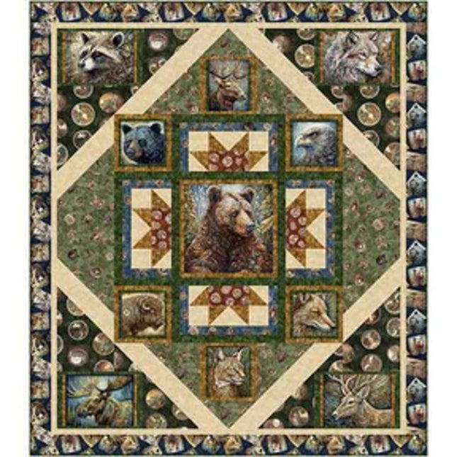 Forest Community - Enchanted Forest Quilt Kit Quilt Size 69" x 79"