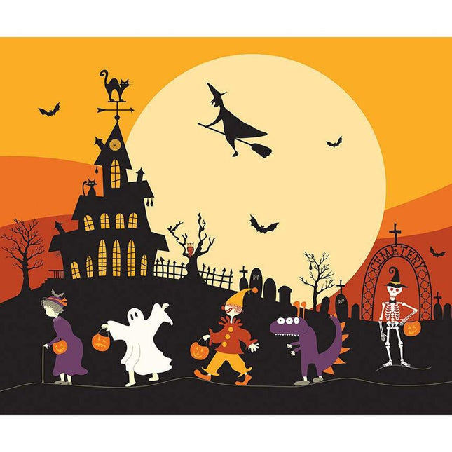 Beggar's Night Trick-or-Treat Panel Cotton Fabric