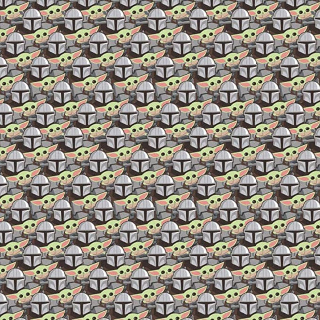 Star Wars Mandalorian Stickers Cotton Fabric Curtain