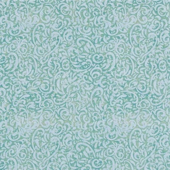 SW Iridescent Swirl Teal Cotton Fabric