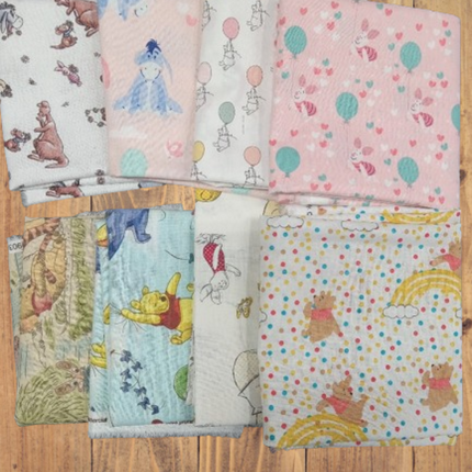 Assorted Winnie the Pooh Fabric - 1 lb Scrap Bundle