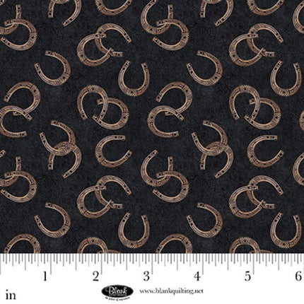Spurs & Spirit Horseshoes Cotton Fabric