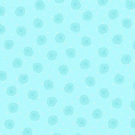 Swirl Baby Blue Flannel Fabric