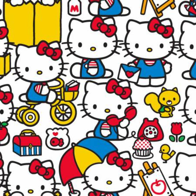 Hello Kitty At Play Cotton Fabric Curtain