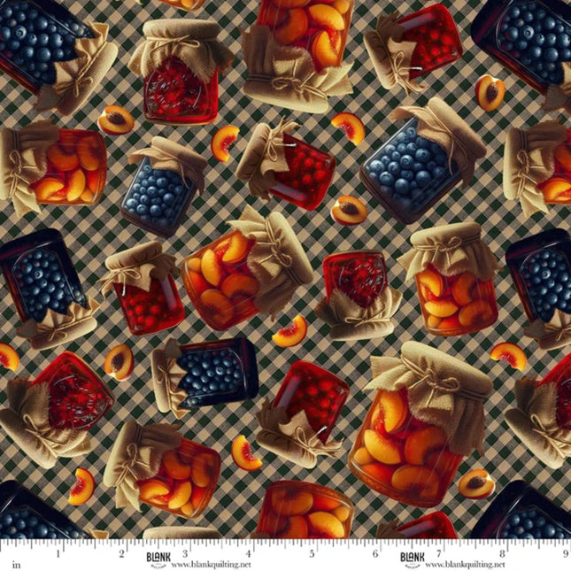 Homestead Heritage Fruits in Jars Cotton Fabric