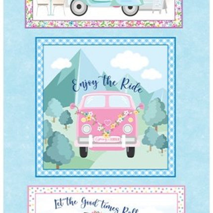 Enjoy the Ride Cotton Panel Fabric (24" x 44")