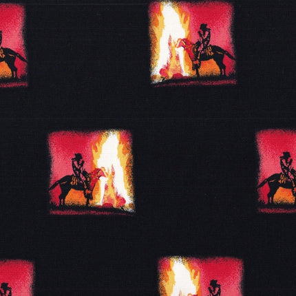 Cowboy Campfire Cotton Fabric