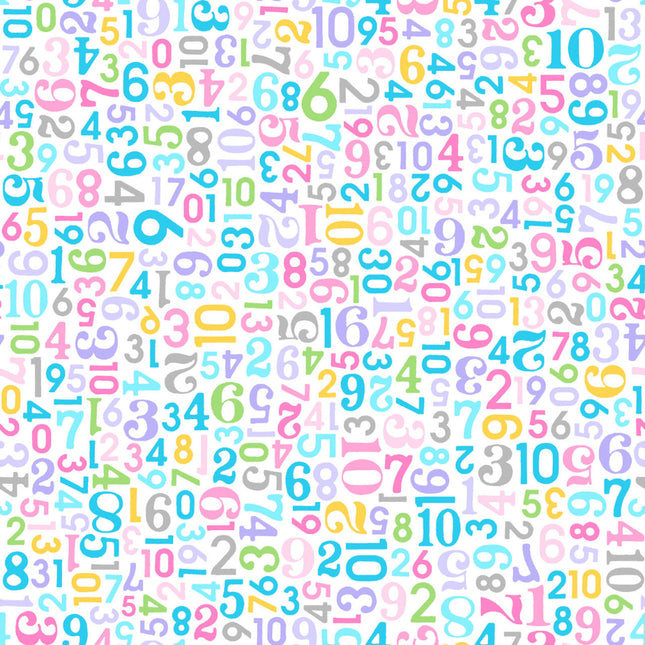 Pillowcase - Playtime Numbers Pastel Flannel