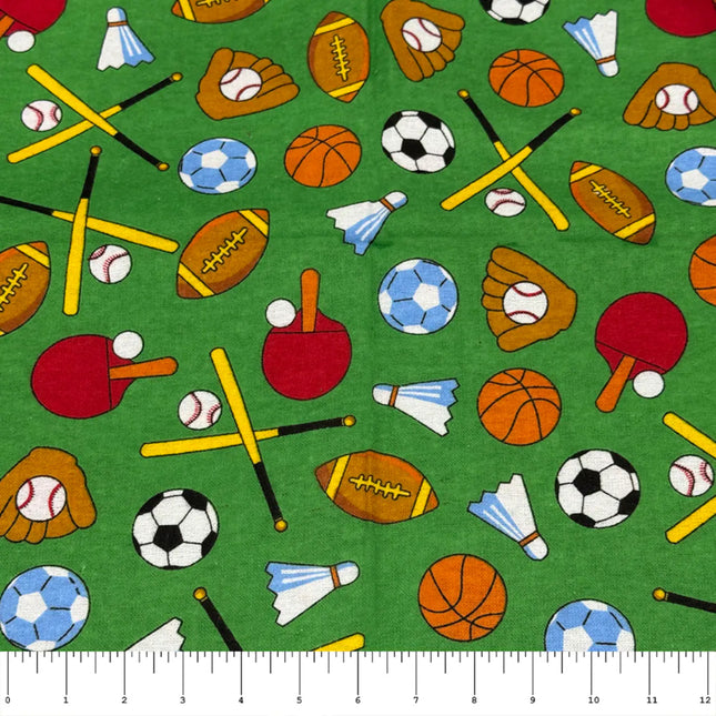 Pillowcase - Green Sports Flannel
