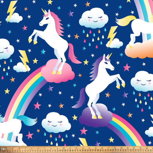 Unicorn Dreams Panel 1-1/2 Yard Cut - Fleece Fabric