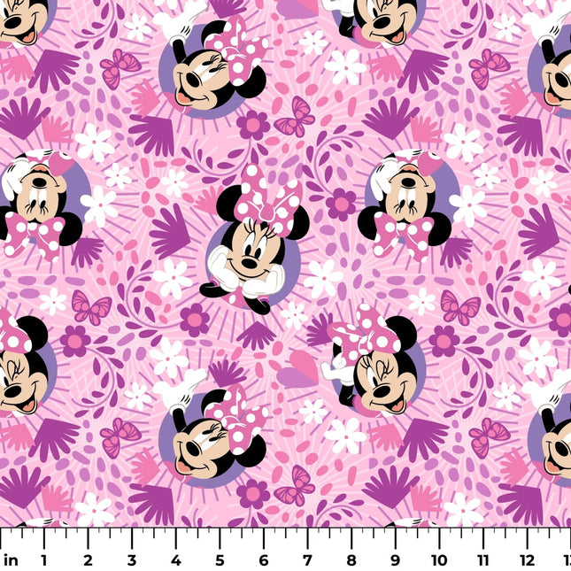 Minnie Mouse Floral Fantasy Cotton Fabric