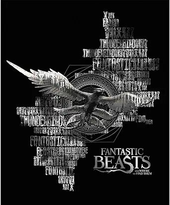 Fantastic Beasts Cotton Panel Fabric Panel Throw Blanket