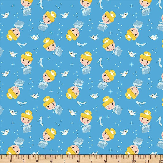 Disney Princess Kawaii Cute Cinderella Cotton Fabric Curtain