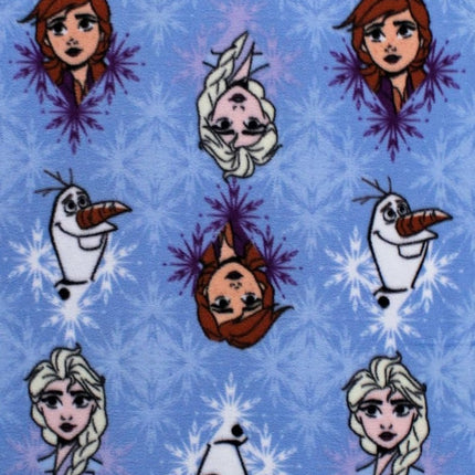 Handmade Single Layer Fleece 58"x 72" Throw Blanket "Frozen Best Friends ”