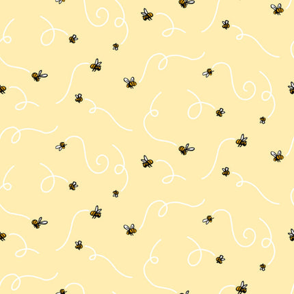 Classic Winnie Bees Cotton Fabric