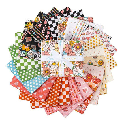 22 Fat Quarters - Assorted Besties Floral Fun Retro Fat Quarter Bundle