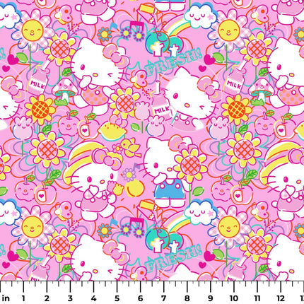 Sanrio Hello Kitty Garden Doodle Cotton Fabric