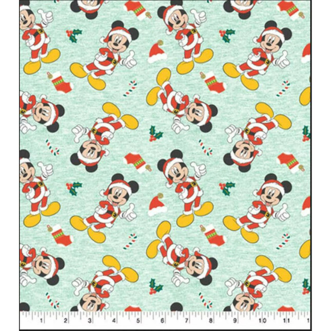 Mickey Mouse XMas Heather Cotton Fabric