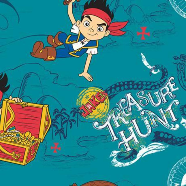 Handmade Single Layer Fleece 58"x 72" Throw Blanket "Jake and the Neverland Pirates ”