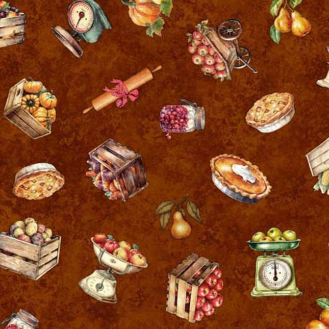 Single Layer Cotton Blanket - Autumn Spice Autumn Food Nutmeg Cotton