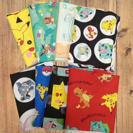 8 Half Yards  -Assorted Pokemon Half Yard Bundle