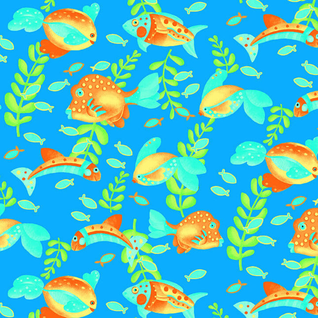 Tropical Fish Flannel Fabric