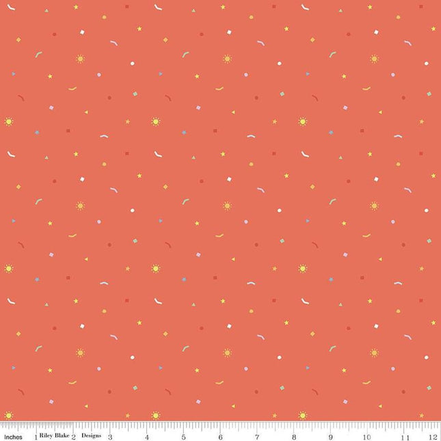 Pillowcase - New Box of Crayons Confetti Rouge Cotton