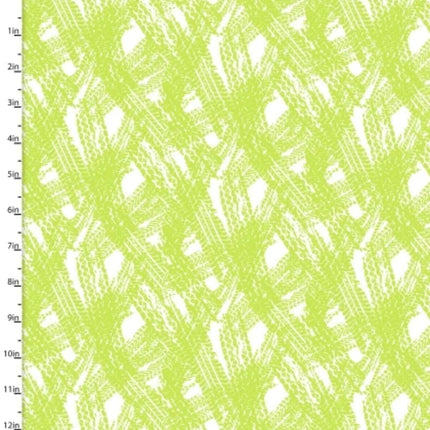 Dump, Dig & Rumble Truck Tracks Lime Flannel Fabric