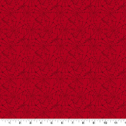 Spider-Man Red Web Cotton Fabric