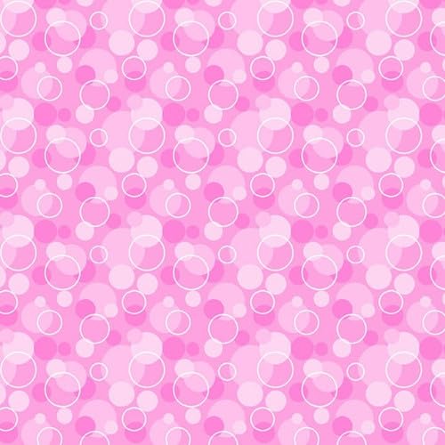 Pink Bubbles Flannel Fabric